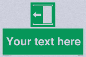 Custom Slide to Open Sign